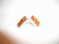 Amber  - Earrings. Tri kamnya. TSvet naturalnyj