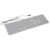 Multimedia Keyboard - german-russian, white, USB, glossy cover, slim design, 0833-KU 