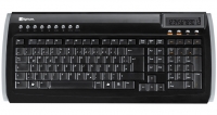 Slim Line Multimedia Keyboard - English-Russian, integrated calculator, black, USB 