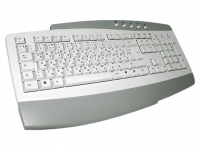 Keyboard - German-Russian, KB-0173, white, multimedia, PS/2 