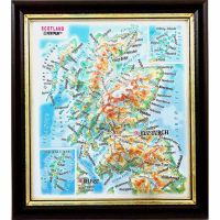 Scotland. High raised relief panorama (3D map/Mini) 